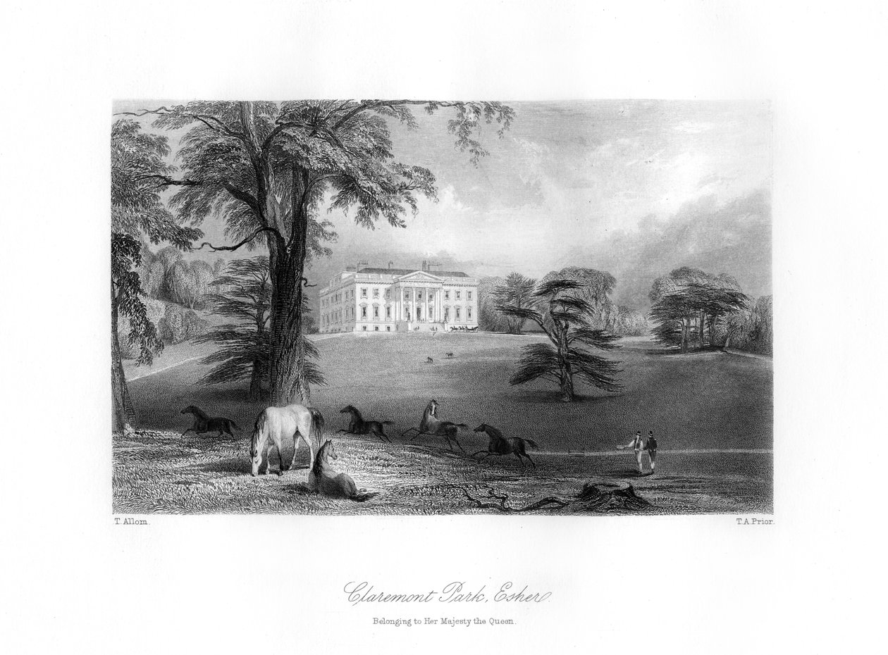 Claremont Parkı, Esher, Surrey, 19. yüzyıl. by Thomas Abel Prior