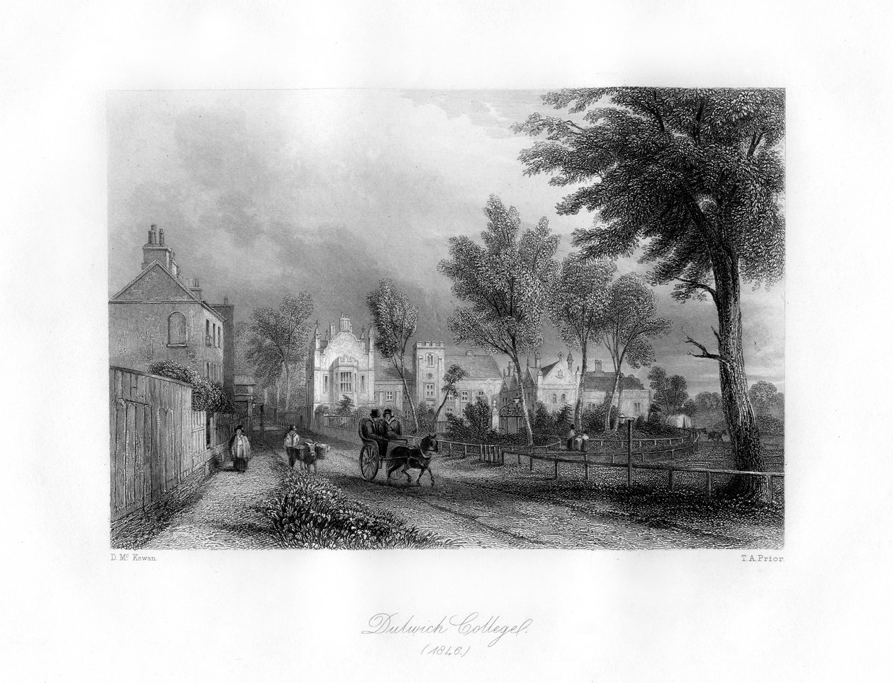 Dulwich Koleji, Dulwich, güneydoğu Londra, 1846. by Thomas Abel Prior
