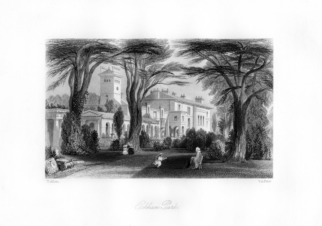 Ockham Parkı, Surrey, 19. yüzyıl. by Thomas Abel Prior