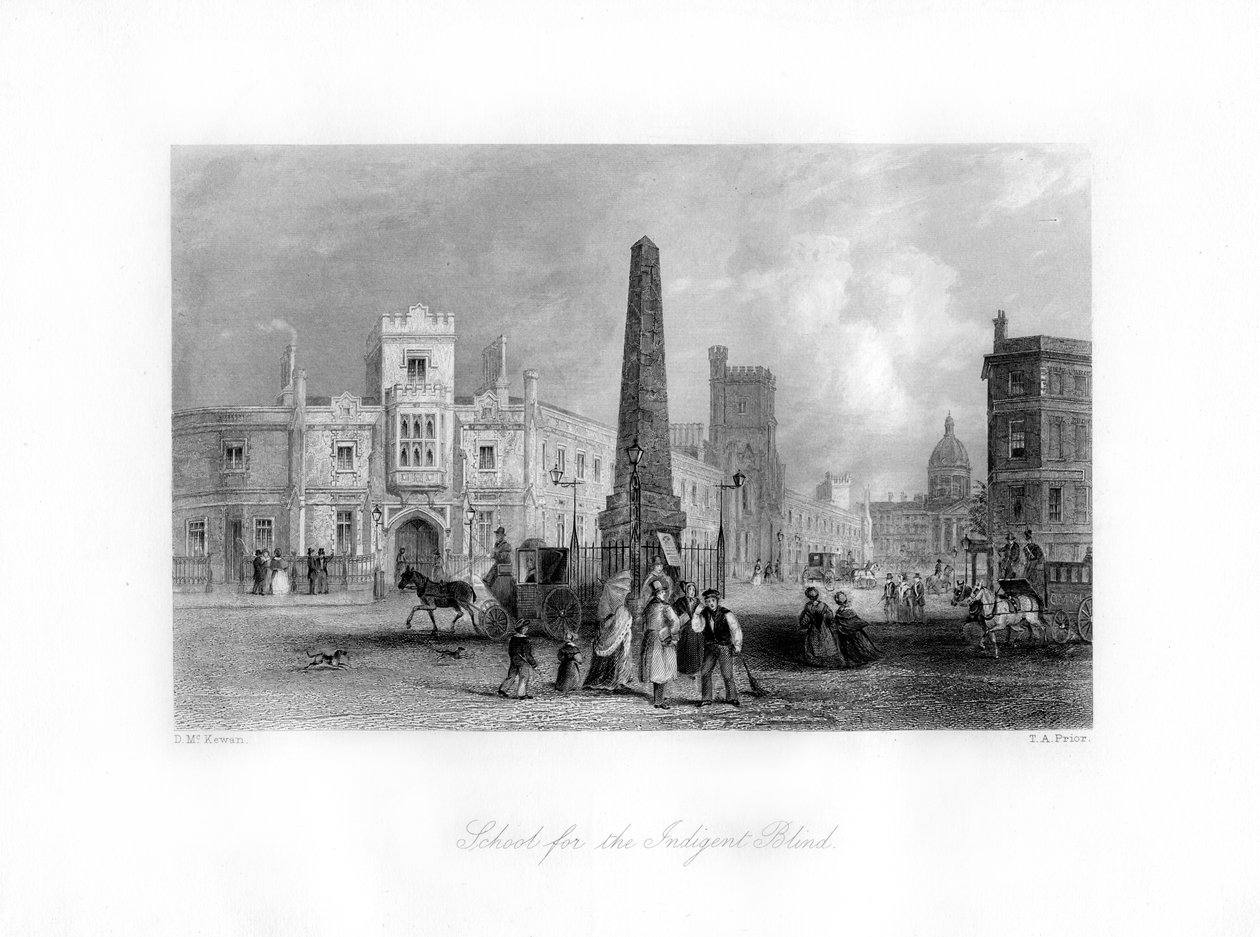 Indigent Blind Okulu, Southwark, Londra, 19. yüzyıl. by Thomas Abel Prior