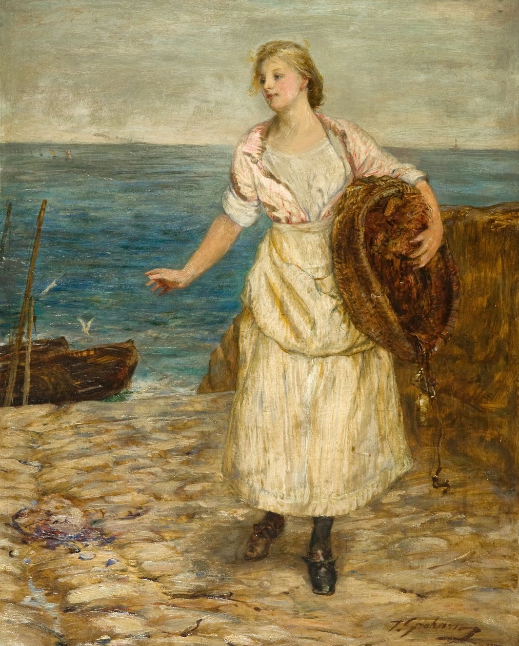 Hatları Yemleyen Kız by Thomas Alexander Ferguson Graham