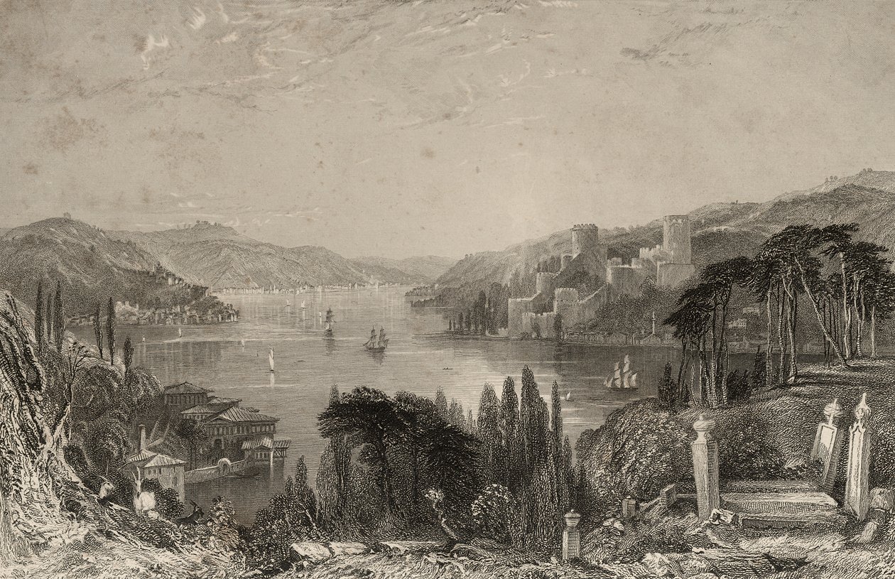 Boumeli Hisarı veya Avrupa Kalesi by Thomas Allom