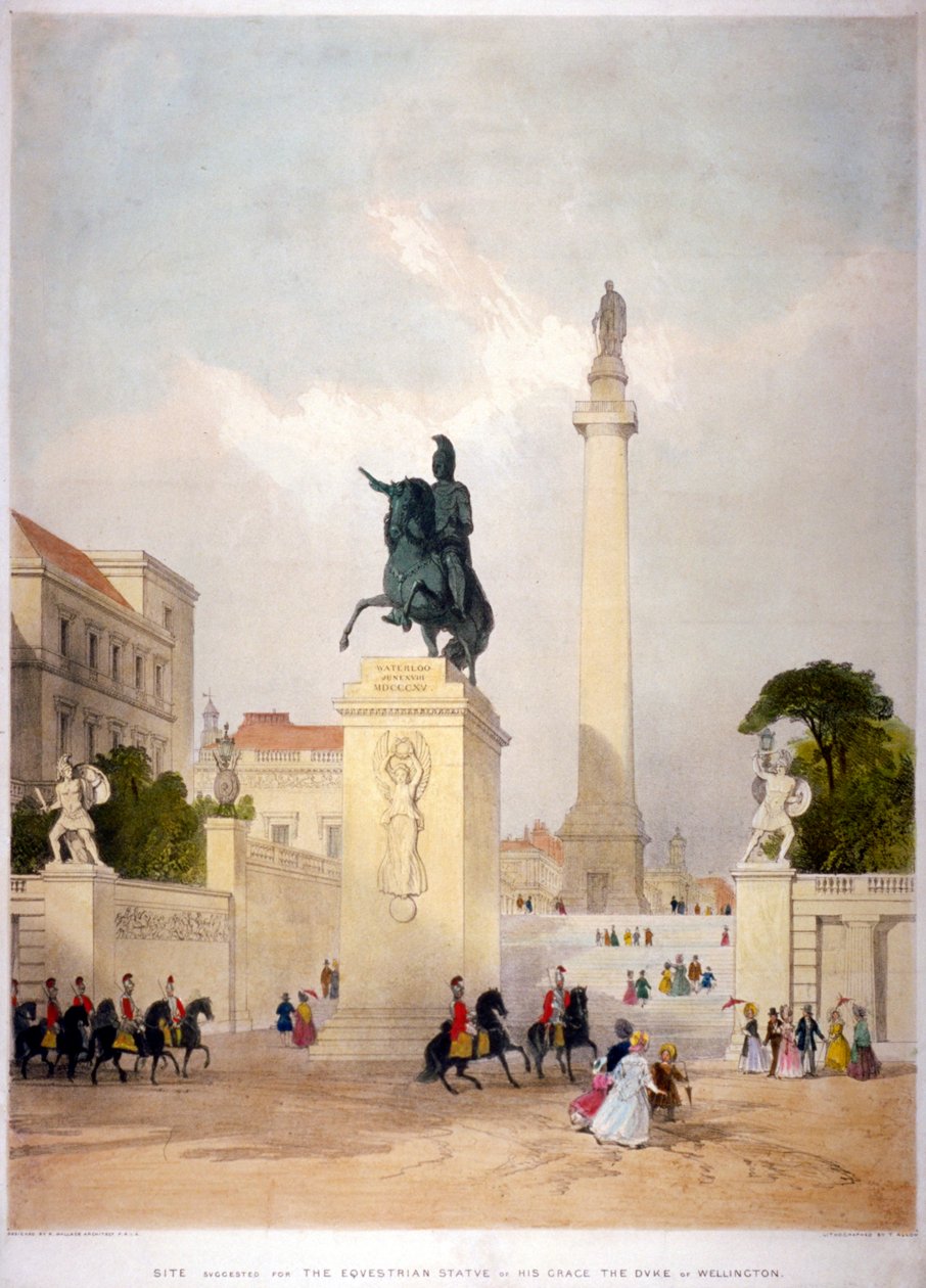 Alışveriş Merkezi ve Waterloo Place, Westminster, Londra, c1845 by Thomas Allom