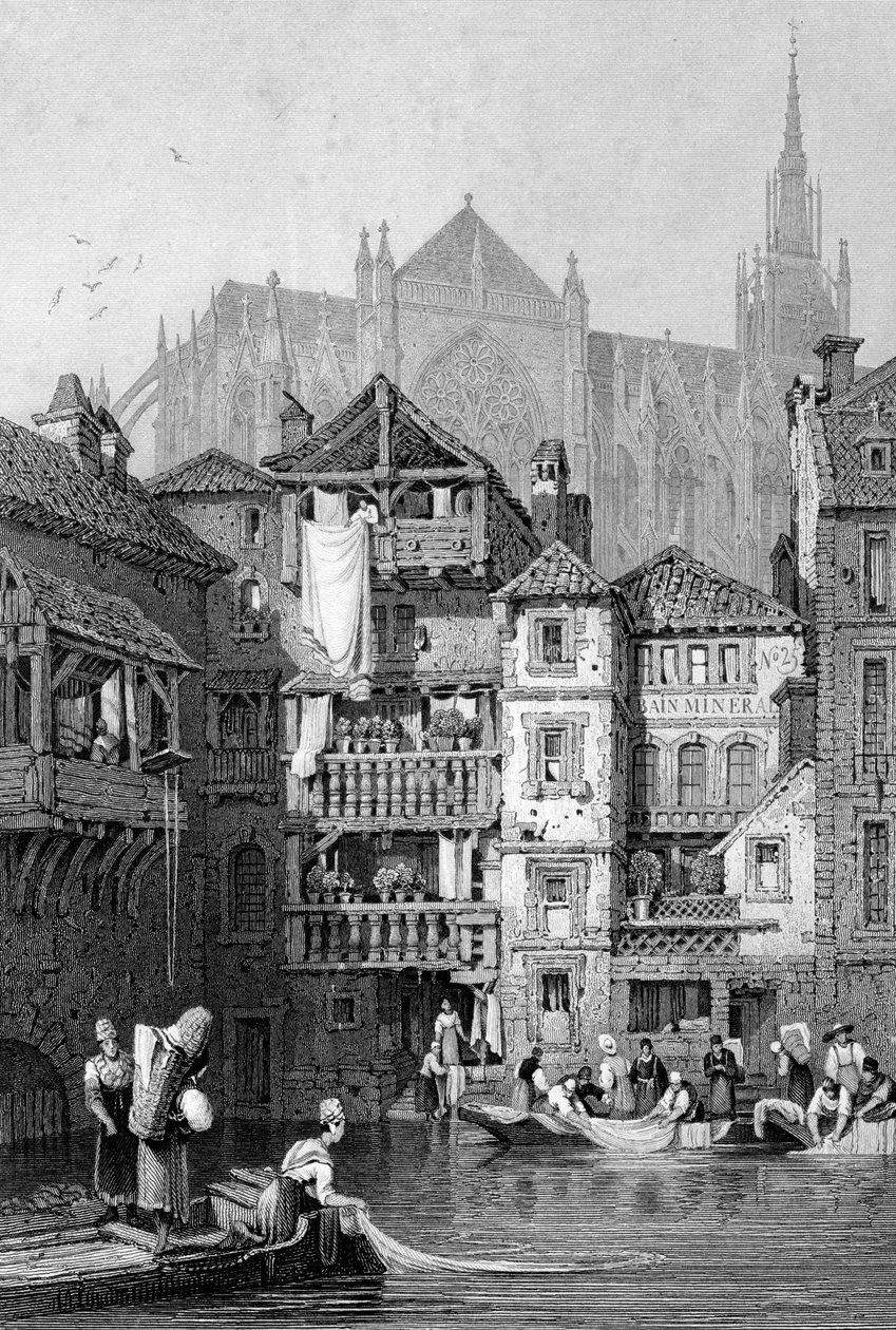 Metz, Kuzey Fransa, 19. yüzyıl görünümünde by Thomas Barber