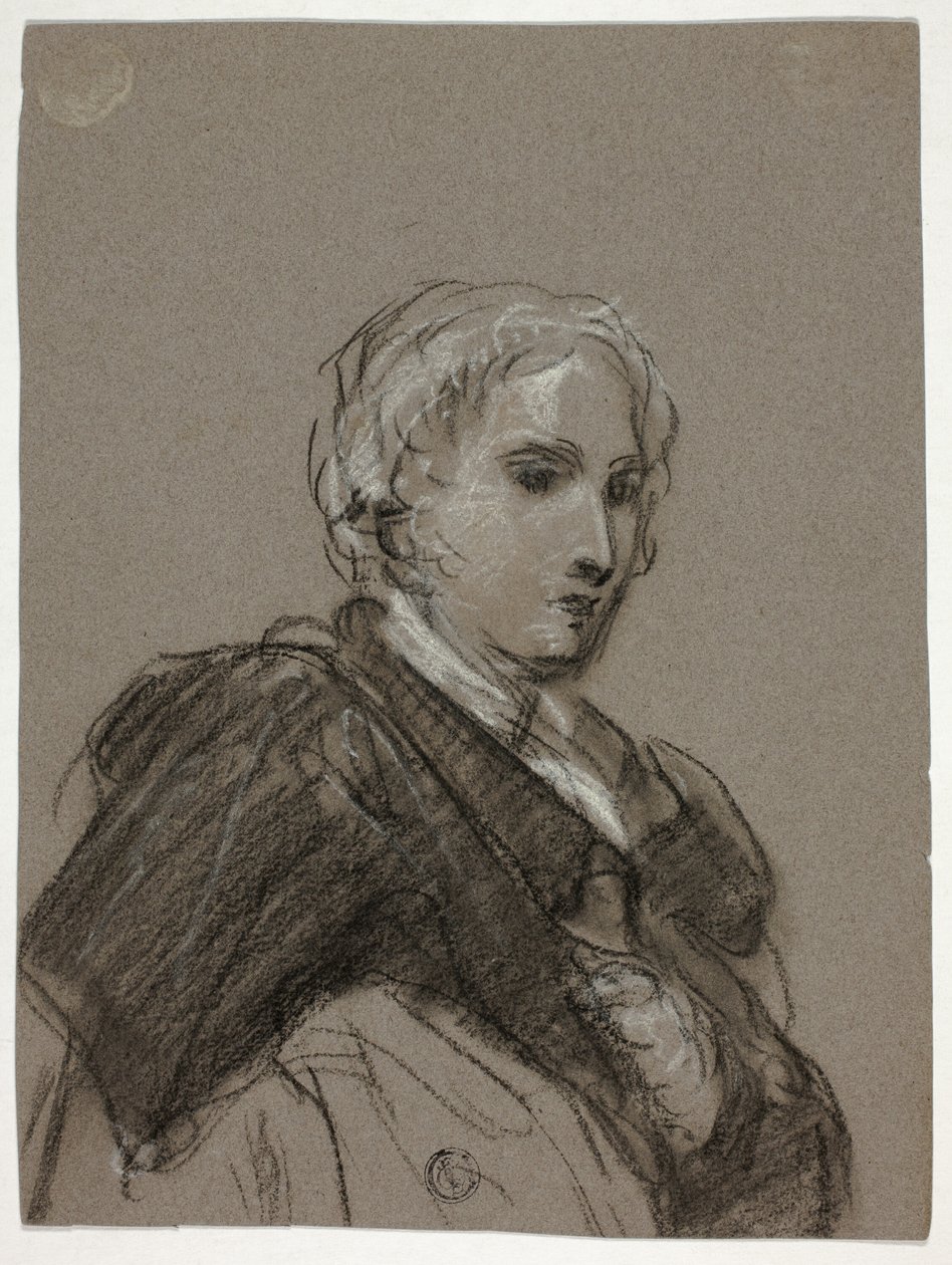 Kadın Büstü (rekto); Draped Figür, Üç Çeyrek Boy (ters) by Thomas Barker