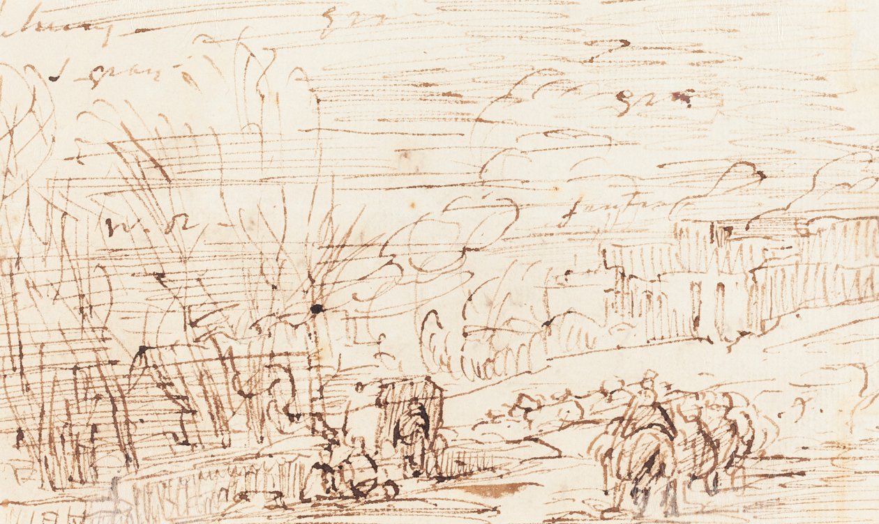 Bir Manzaradaki Figürler [verso] by Thomas Barker