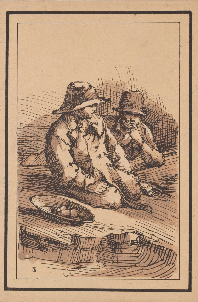 Rustik Figürler: İki Erkek by Thomas Barker
