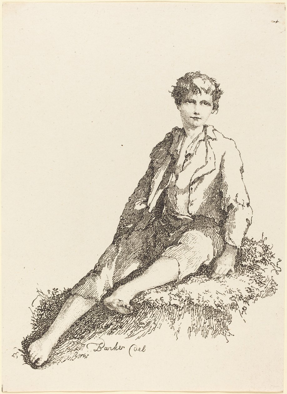 Oturan Genç Çocuk, 1803. by Thomas Barker