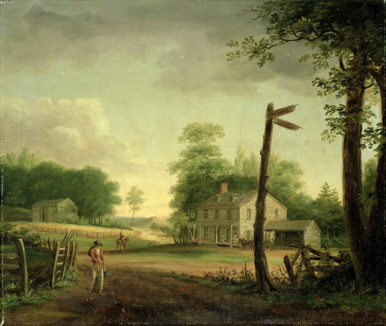 Philadelphia Yolu üzerinde Wayside Inn by Thomas Birch