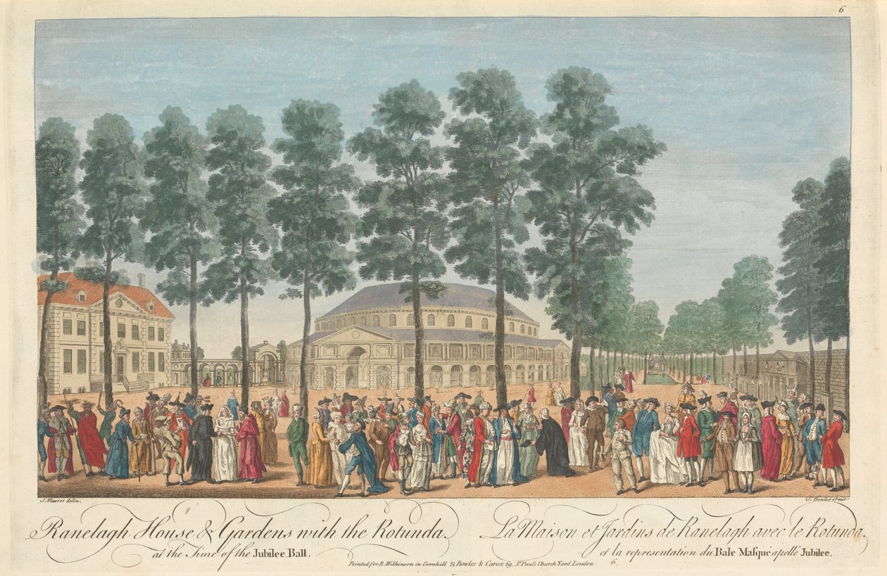Jübile Balosu Sırasında Rotunda ile Ranelagh Evi ve Bahçeleri by Thomas Bowles