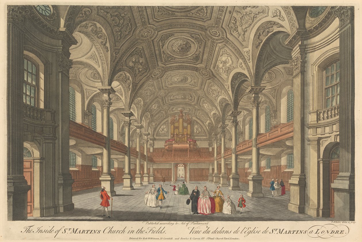 Tarlalardaki Aziz Martin Kilisesi'nin İçi by Thomas Bowles