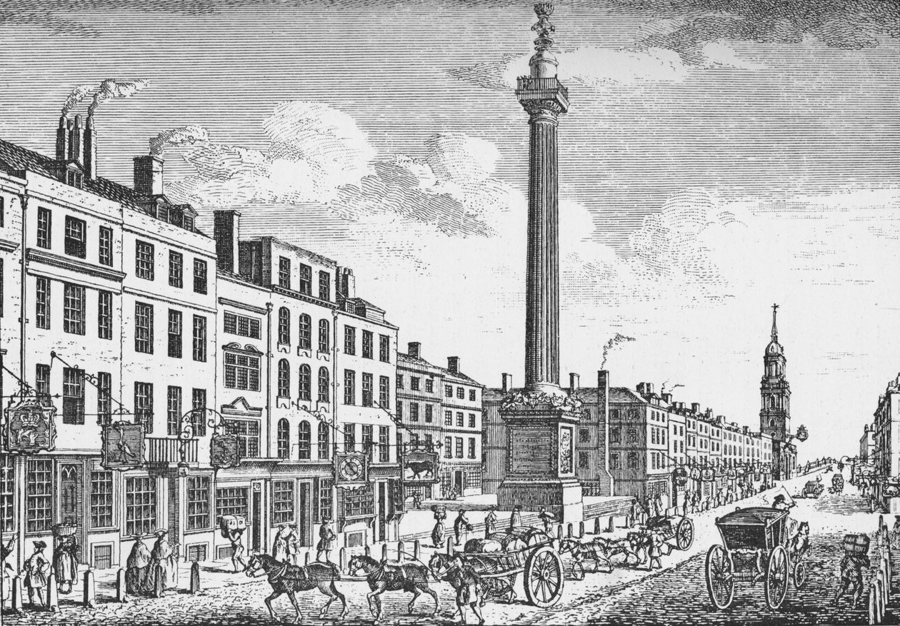 Anıt, Londra Şehri, c1755 1903 by Thomas Bowles