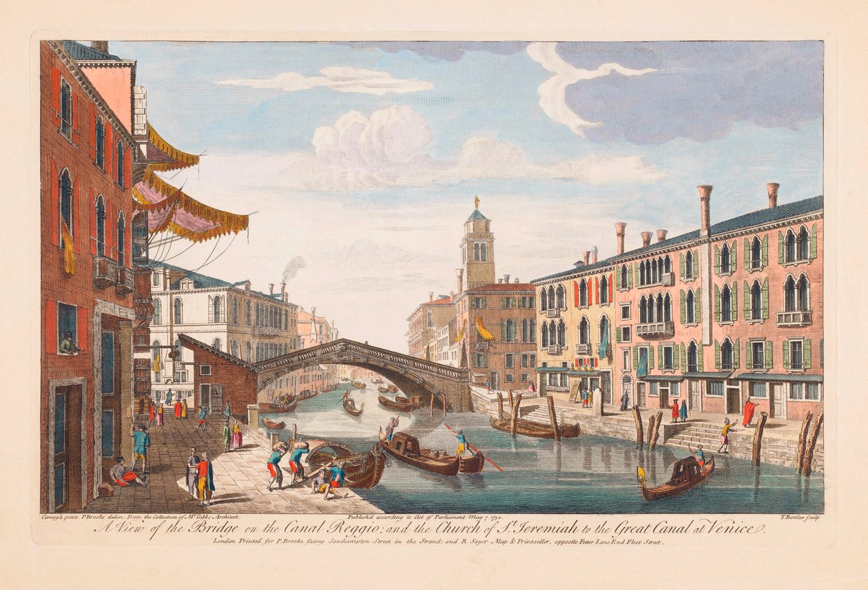 Venedik, İtalya yaklaşık 1750 by Thomas Bowles
