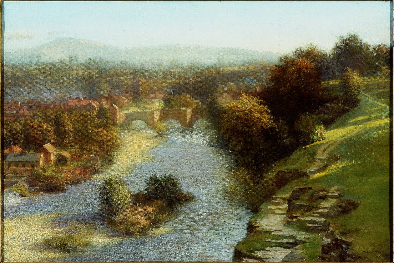 Bir Ekim Sel, Ludlow, Shropshire, 1930 by Thomas Bowman Garvie