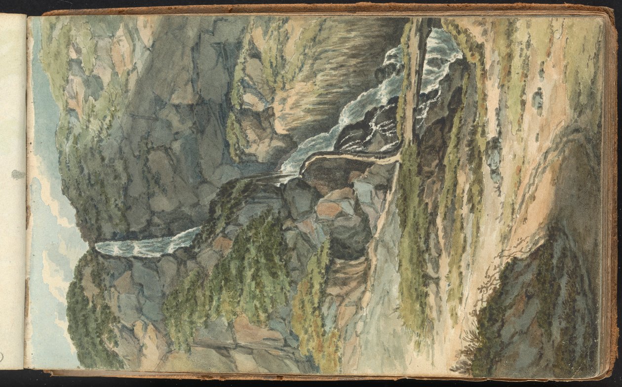 Peyzaj ve Figür Çalışmaları Albümü. Şelale by Thomas Bradshaw