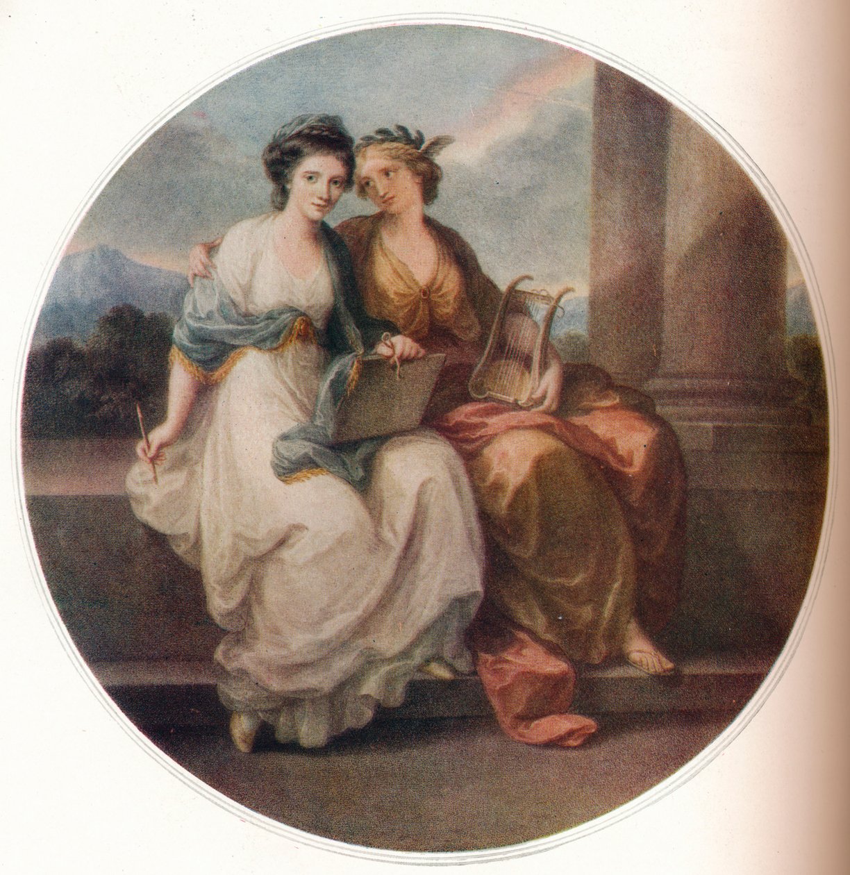 Angelica Kauffmann, Tasarımın Karakterinde Şiirin İlhamını Dinlerken, 1782, 1921 by Thomas Burke