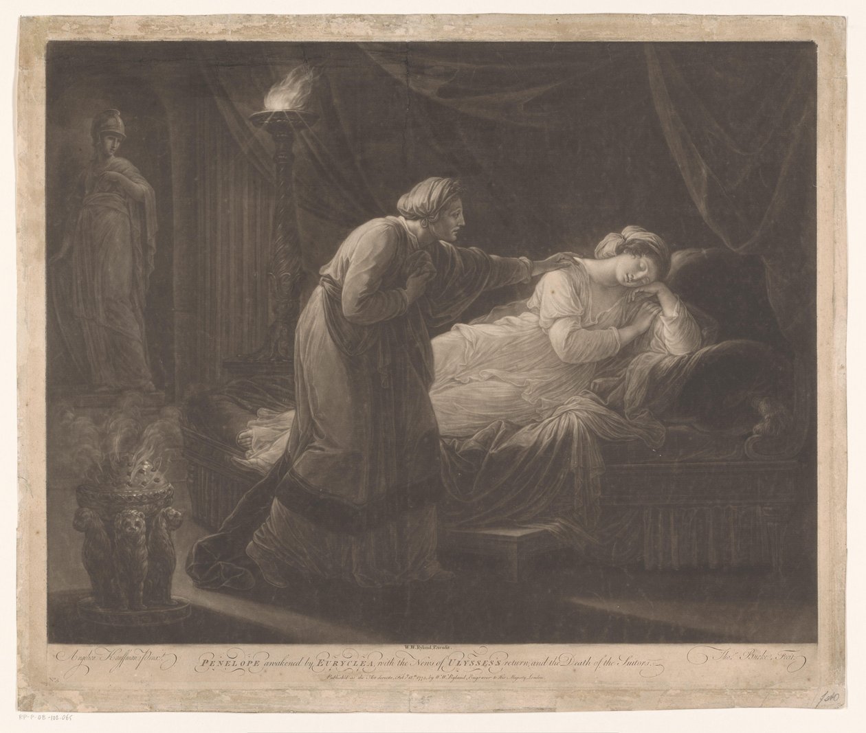 Penelope wordt gewekt kapı Euryclea Penelope, Ulysses