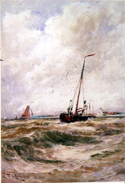 Katwick Açıklarında Balıkçı Tekneleri by Thomas Bush Hardy