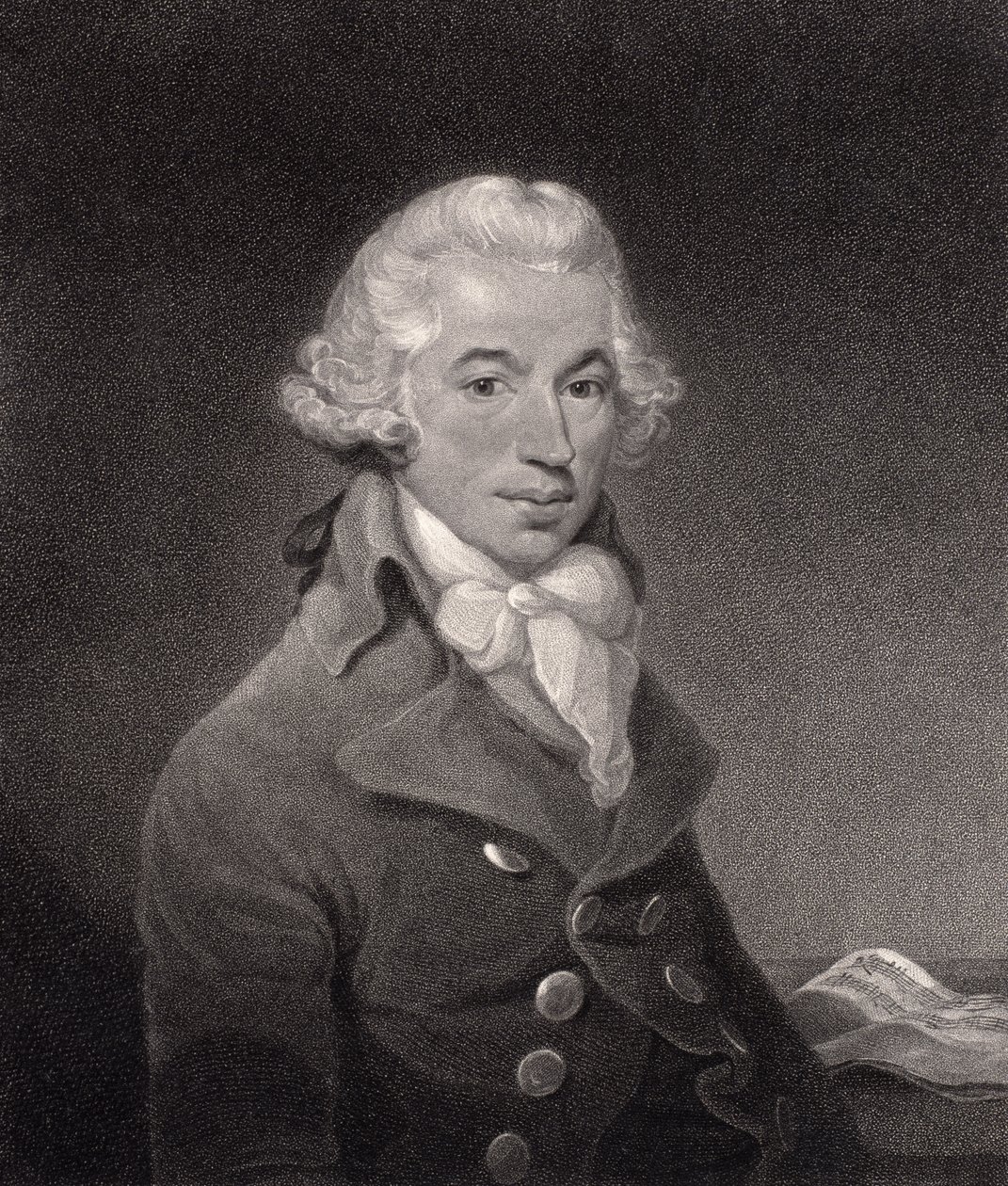 William Nutter tarafından oyulmuş Ignace Pleyel (1757-1831) portresi by Thomas Bush Hardy