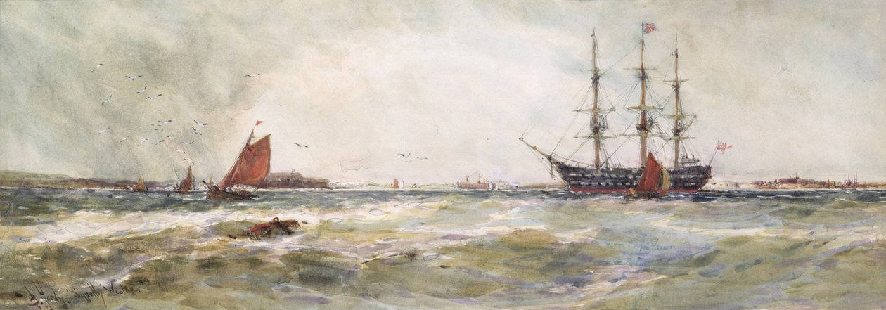 Squally Hava Durumu, Portsmouth by Thomas Bush Hardy