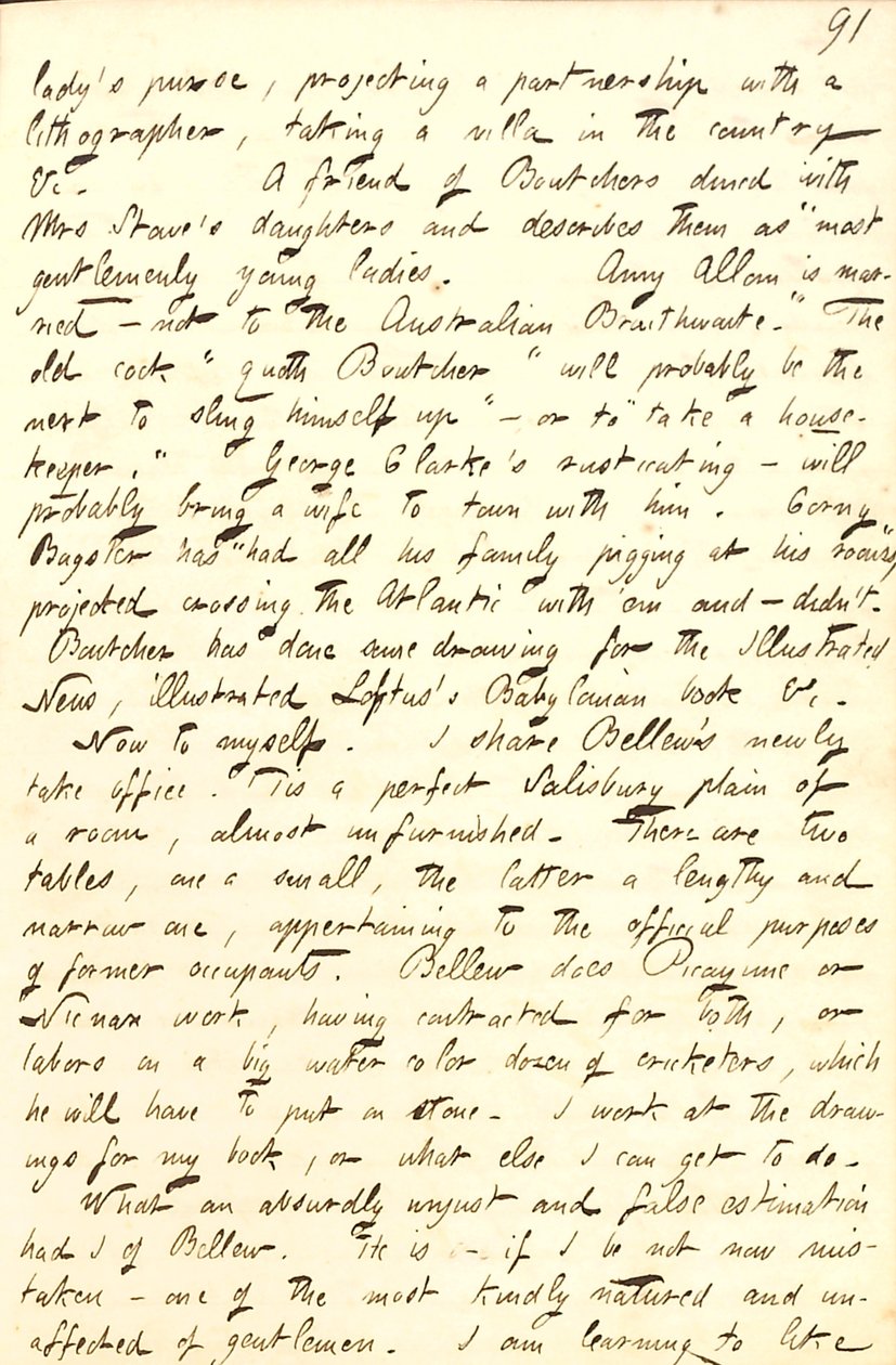Frank Bellew ile paylaştığı ofisi ve William Boutcher