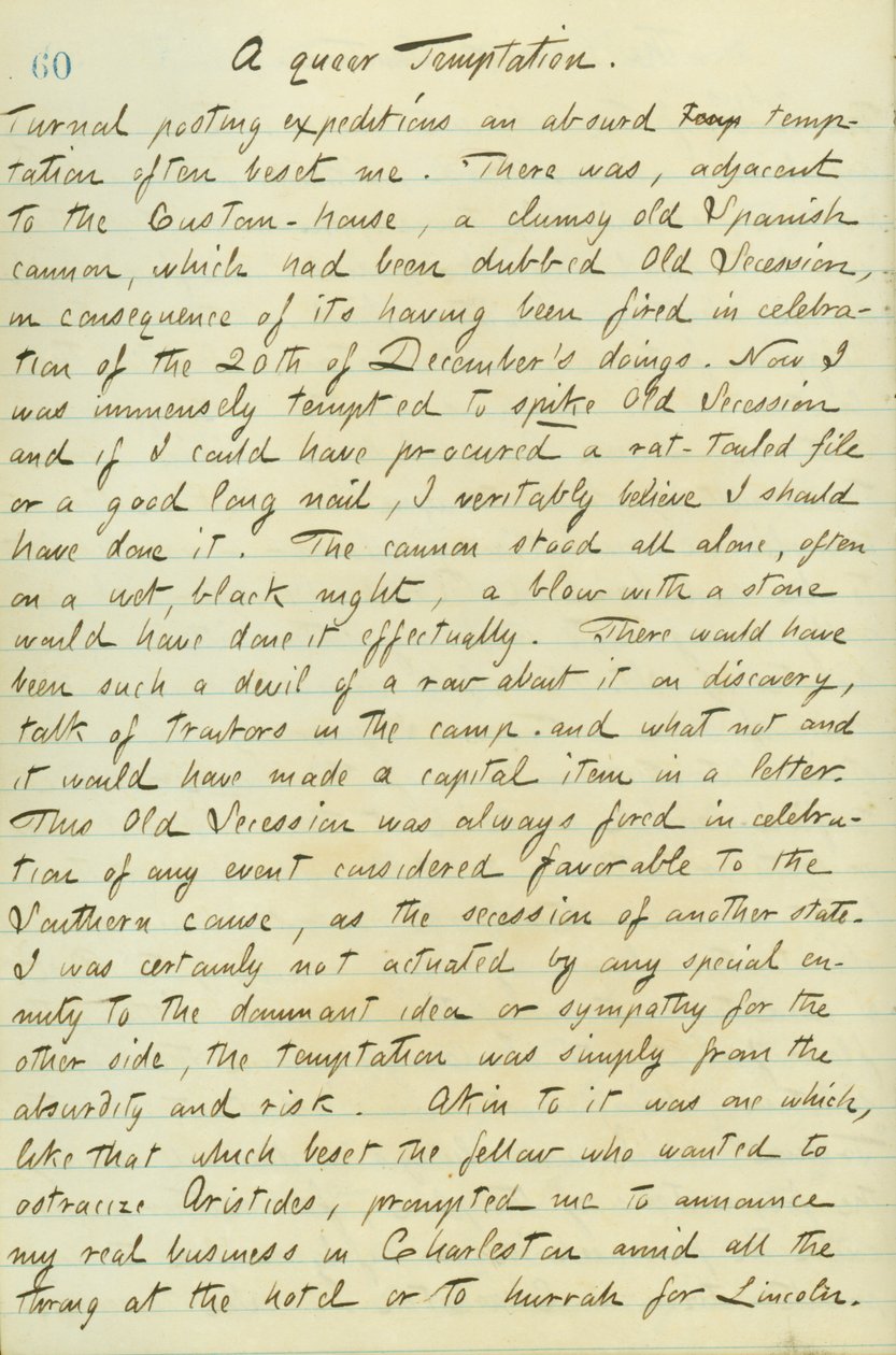 Thomas Butler Gunn Diaries- Cilt 15, sayfa 70, 12 Ocak 1861 by Thomas Butler Gunn