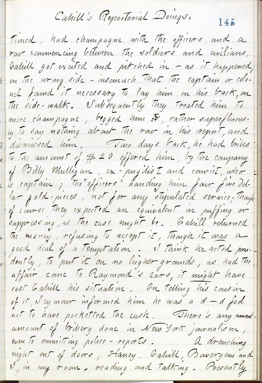 Thomas Butler Gunn Diaries- Cilt 16, sayfa 166, 10 Mayıs 1861 by Thomas Butler Gunn