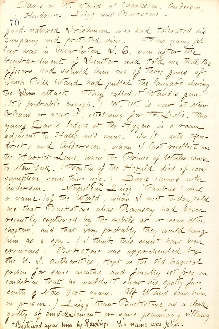 Thomas Butler Gunn Diaries- Cilt 19, sayfa 84, 26 Mart 1862 by Thomas Butler Gunn
