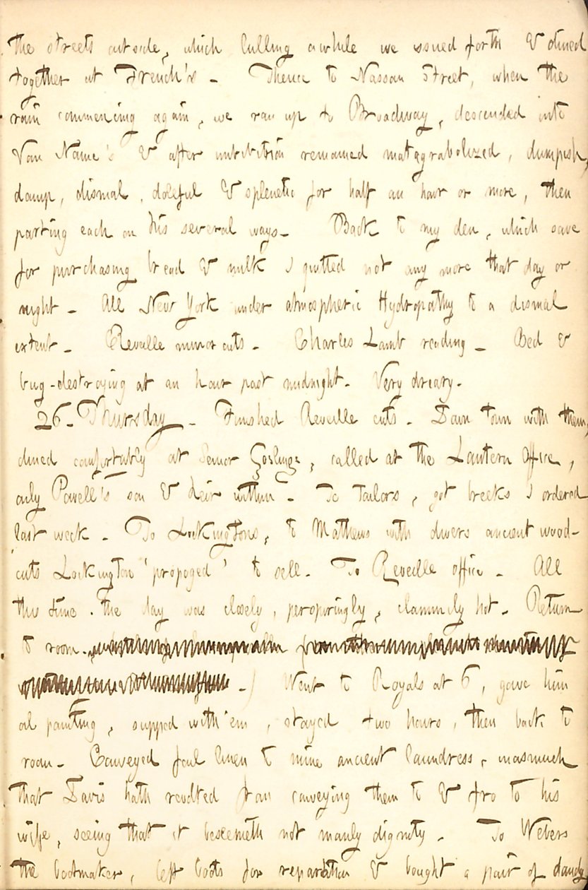 Thomas Butler Gunn Diaries- Cilt 5, sayfa 21, 25-26 Ağustos 1852 by Thomas Butler Gunn