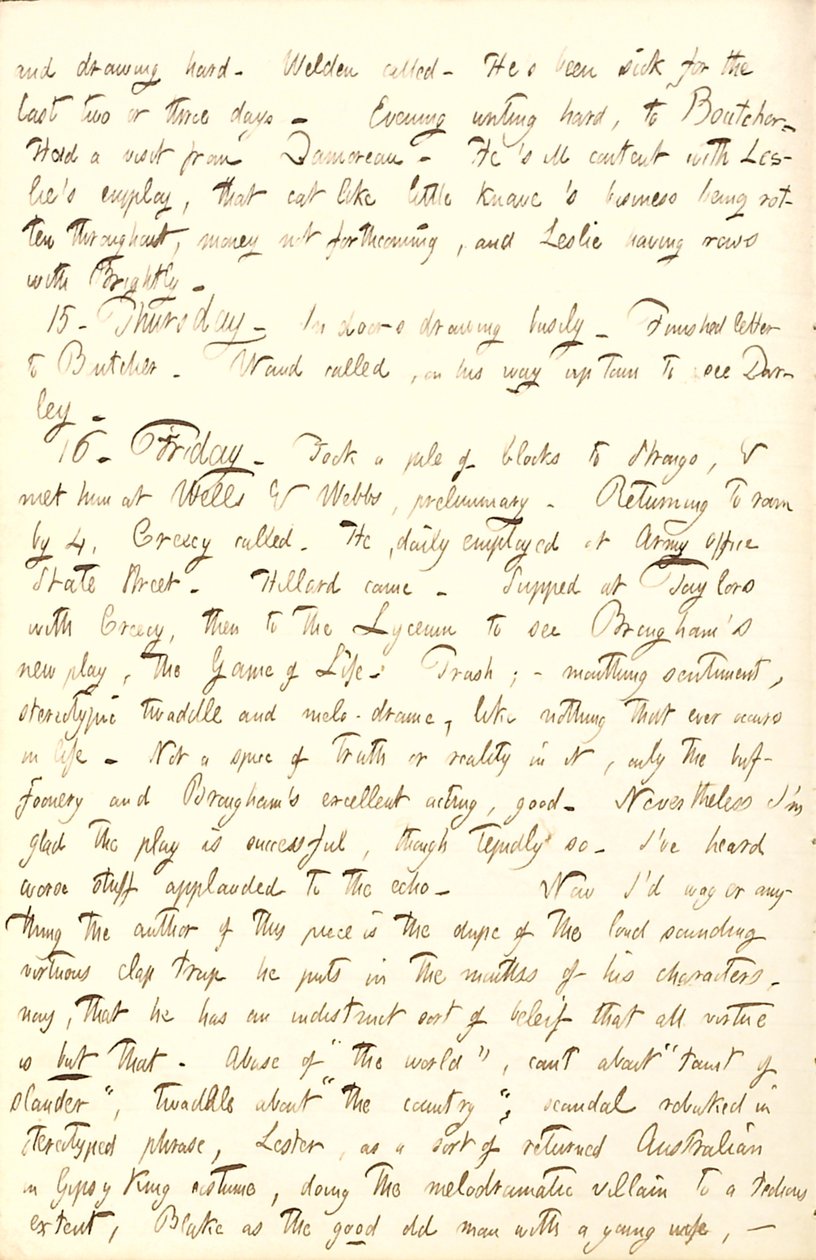 Thomas Butler Gunn Diaries- Cilt 6, sayfa 218, 14-16 Aralık 1853 by Thomas Butler Gunn
