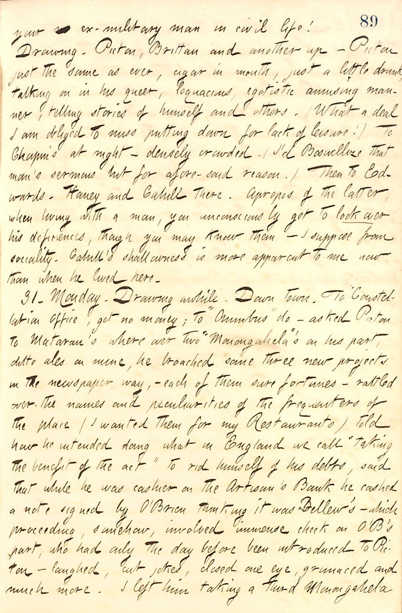 Thomas Butler Gunn Günlükleri: Cilt 10, sayfa 101, 30-31 Ocak 1859 by Thomas Butler Gunn
