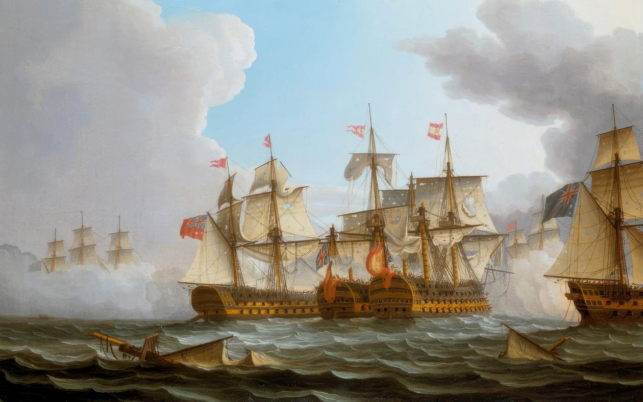 Cape St. Vincent Savaşı by Thomas Buttersworth
