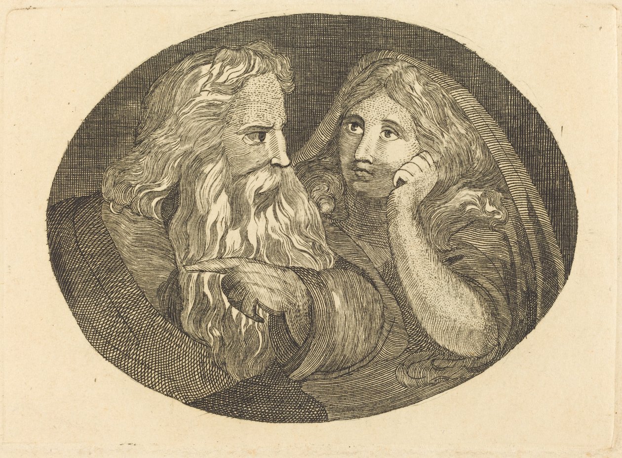 Lear ve Cordelia by Thomas Butts, Jr. after William Blake