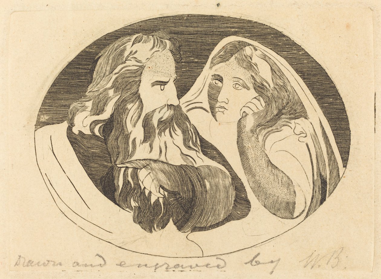 Lear ve Cordelia by Thomas Butts, Jr. after William Blake