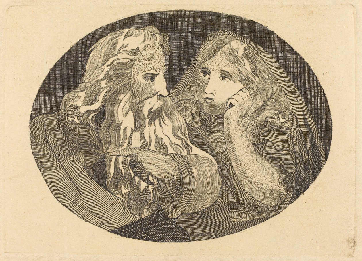 Lear ve Cordelia by Thomas Butts, Jr. after William Blake