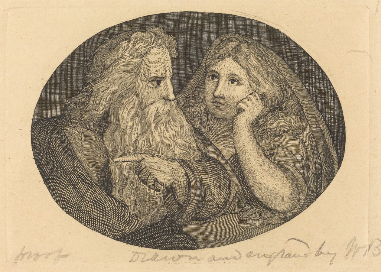Lear ve Cordelia by Thomas Butts, Jr. after William Blake