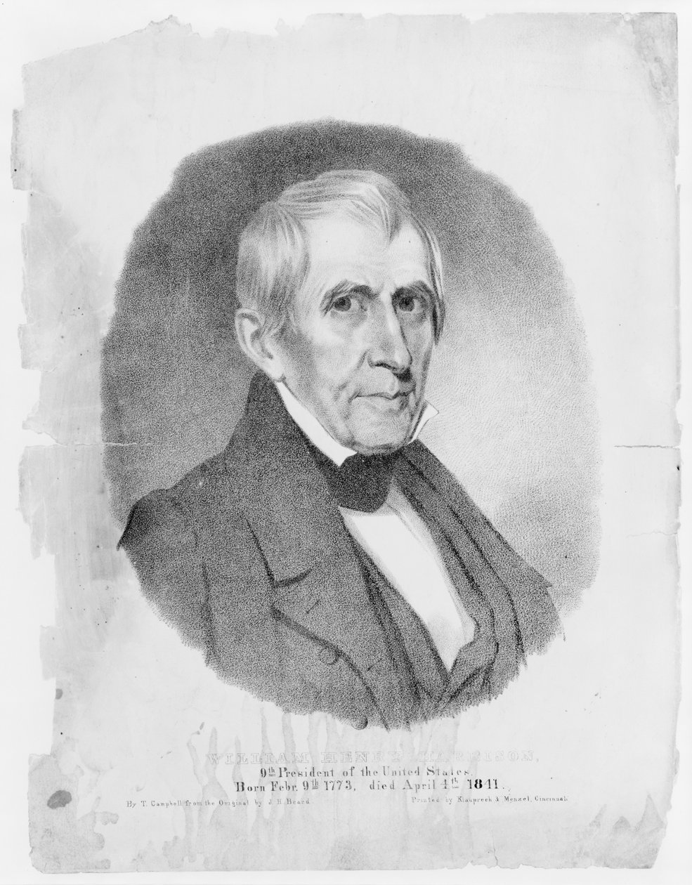 ABD başkanı William Henry Harrison, 1841 by Thomas Campbell