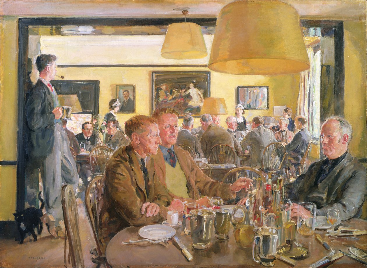 Chelsea Arts Club'da öğle yemeği by Thomas Cantrell Dugdale