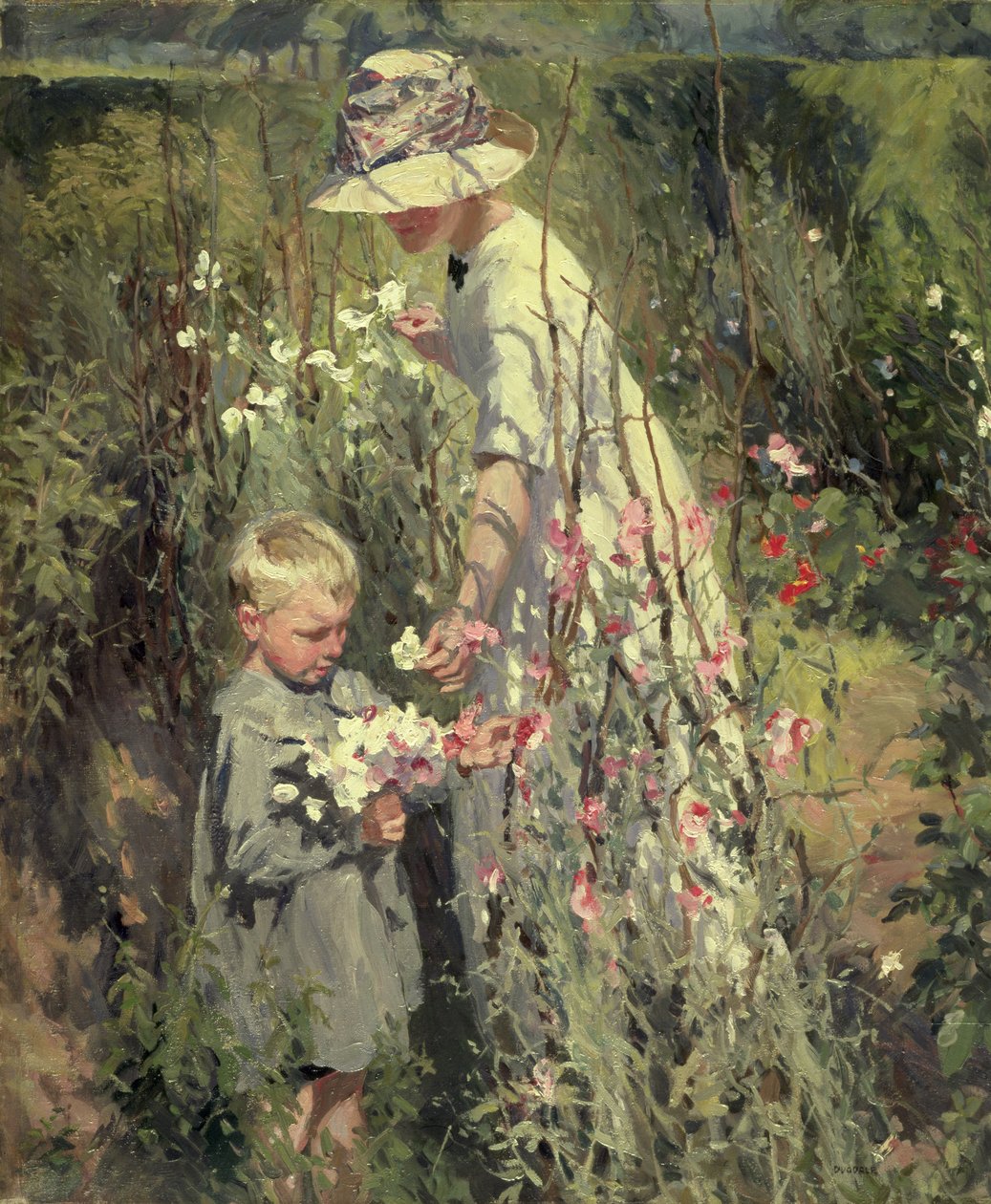 Posies, exh.1912 (tuval üzerine yağlıboya) by Thomas Cantrell Dugdale