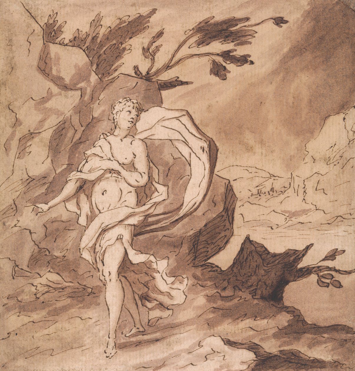 Anna, Tobias'ın yokluğuna ağıt yakıyor (Tobit 10:7) by Thomas Carwitham