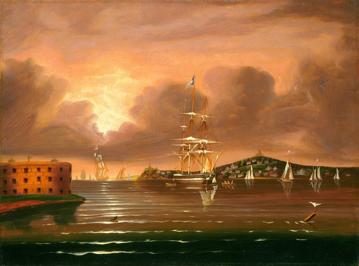 Tehdit Eden Gökyüzü, New York Körfezi by Thomas Chambers