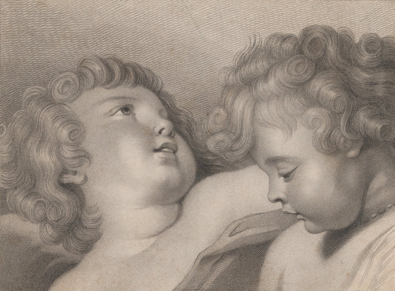 İki melek başı, 1800. by Thomas Cheesman