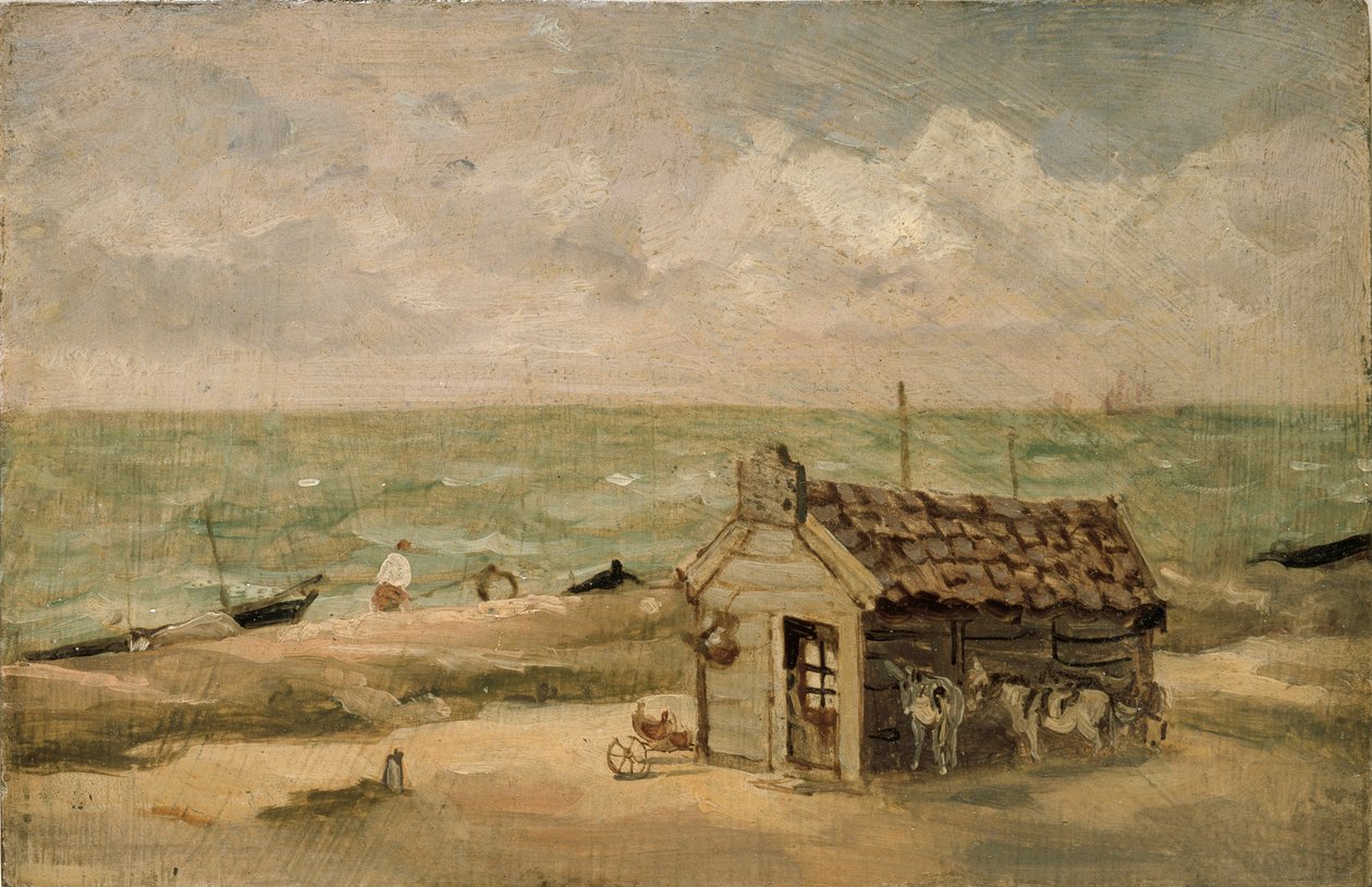 Deniz Kenarında Bir Balıkçı Kulübesi, 19. Yüzyıl Başları by Thomas Churchyard