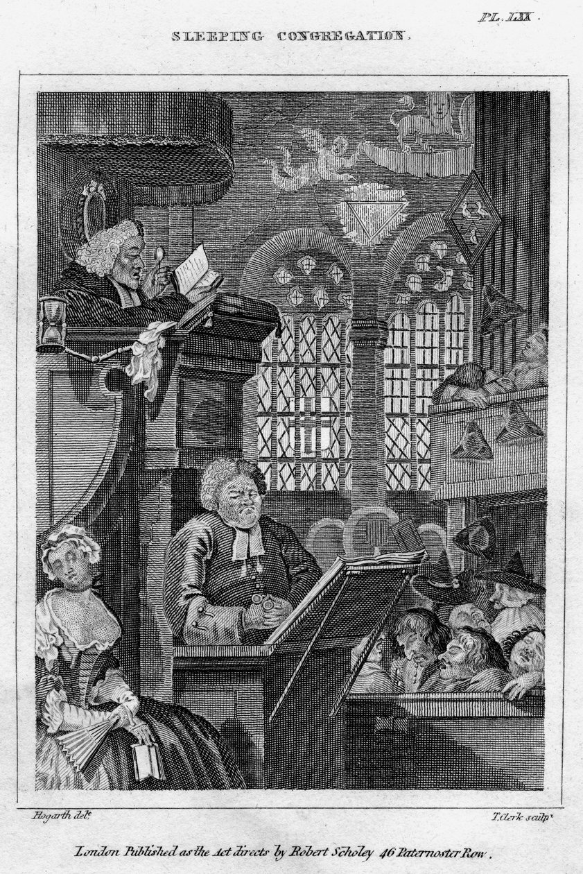 Uyuyan Cemaat, 18. yüzyıl. by Thomas Clerk