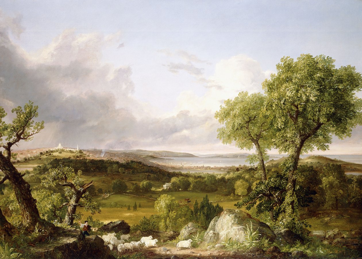 Boston manzarası, by Thomas Cole
