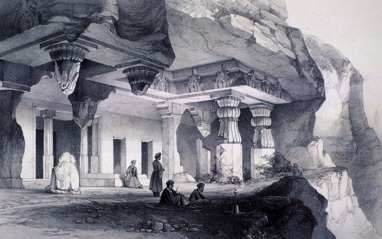 Ajunta sic, Vihara Mağarası Yedi Numara by Thomas Colman Dibdin