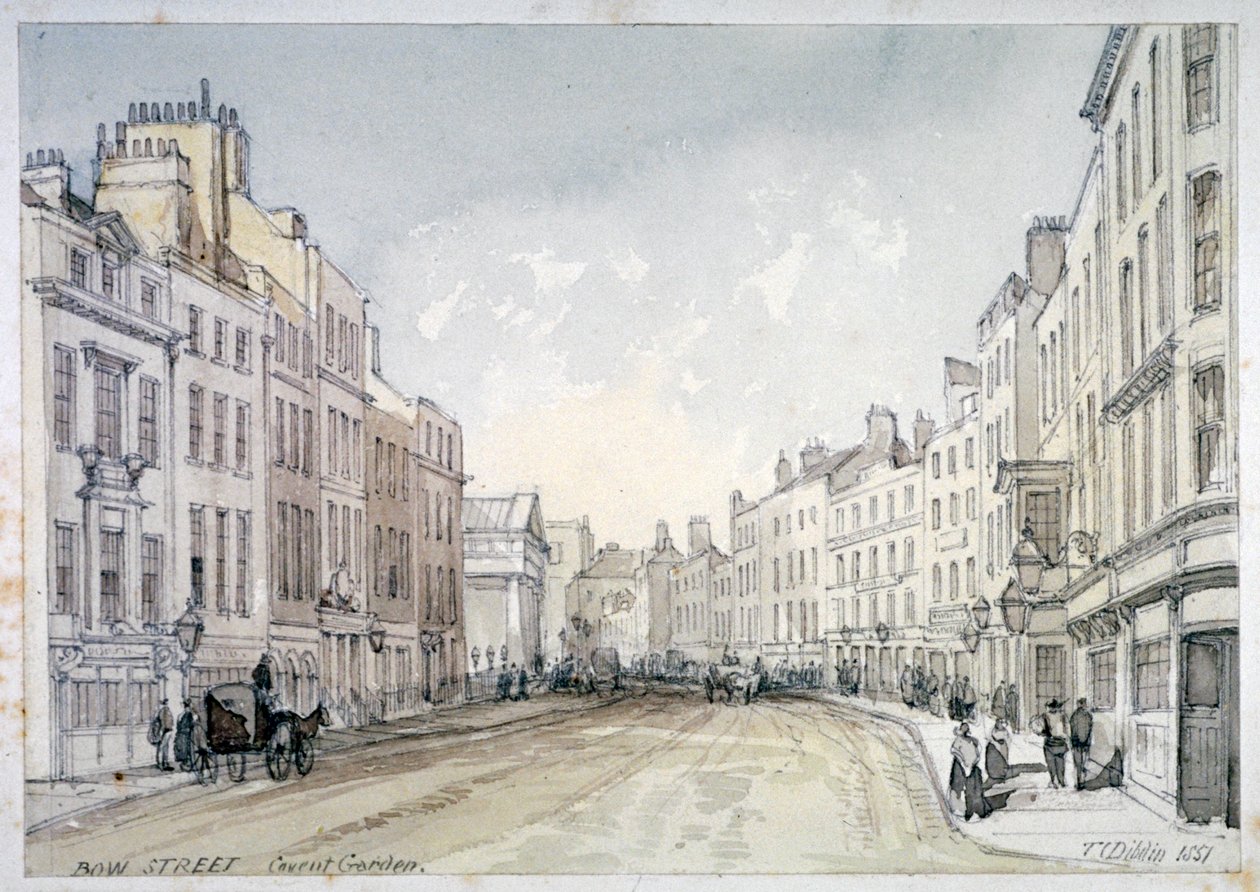 Bow Street, Westminster, Londra, 1851 by Thomas Colman Dibdin