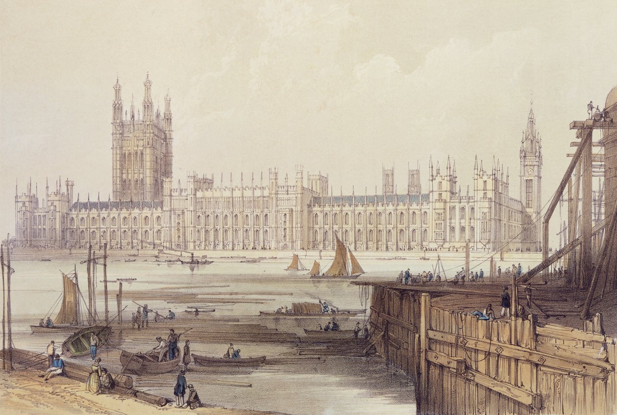 The New Houses of Parliament  by Thomas Colman Dibdin