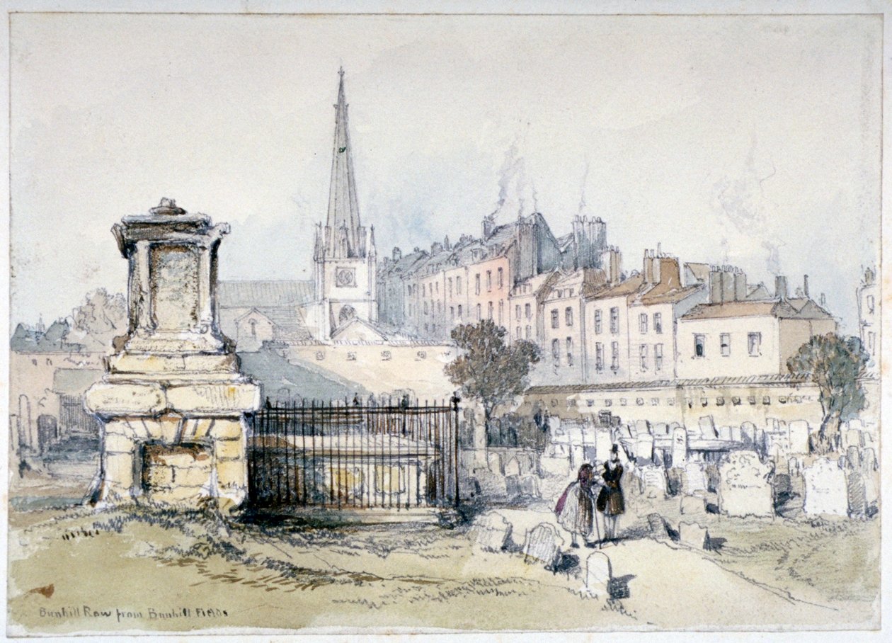 Bunhill Fields, Finsbury, Islington, Londra, c1860