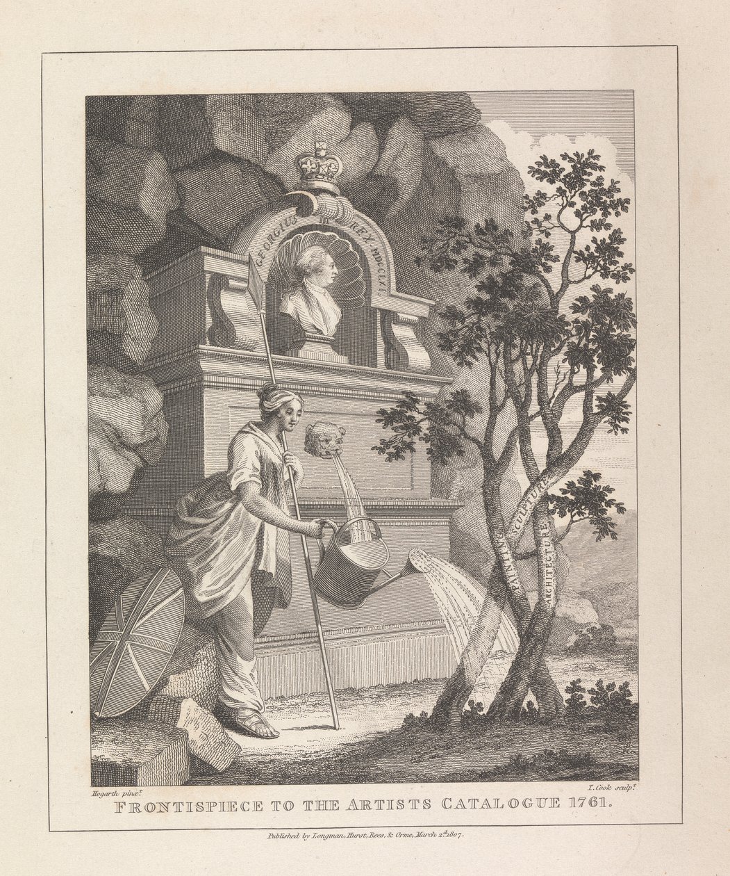 Sanatçının Kataloğunun ön parçası, 1761 by Thomas Cook